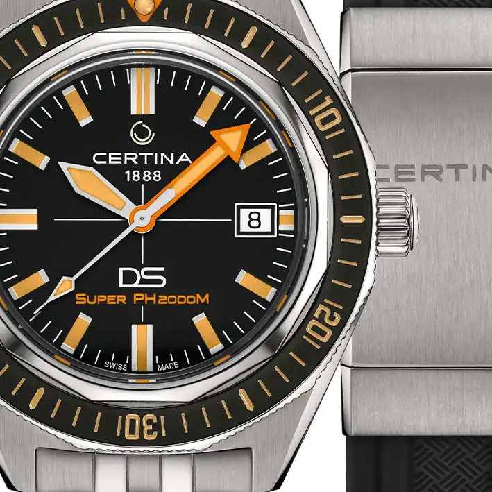 Certina DS SUPER PH2000M C050.607.44.051.02 nurkowy z tytanu - zegarek męski 2