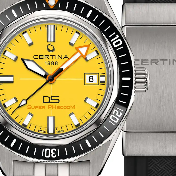 Certina DS SUPER PH2000M C050.607.44.361.02 nurkowy z tytanu - zegarek męski 2