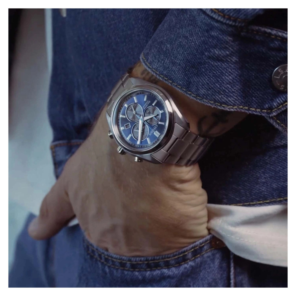 Citizen AT2590-59L Super Titanium Chrono Eco-Drive - zegarek męski 9