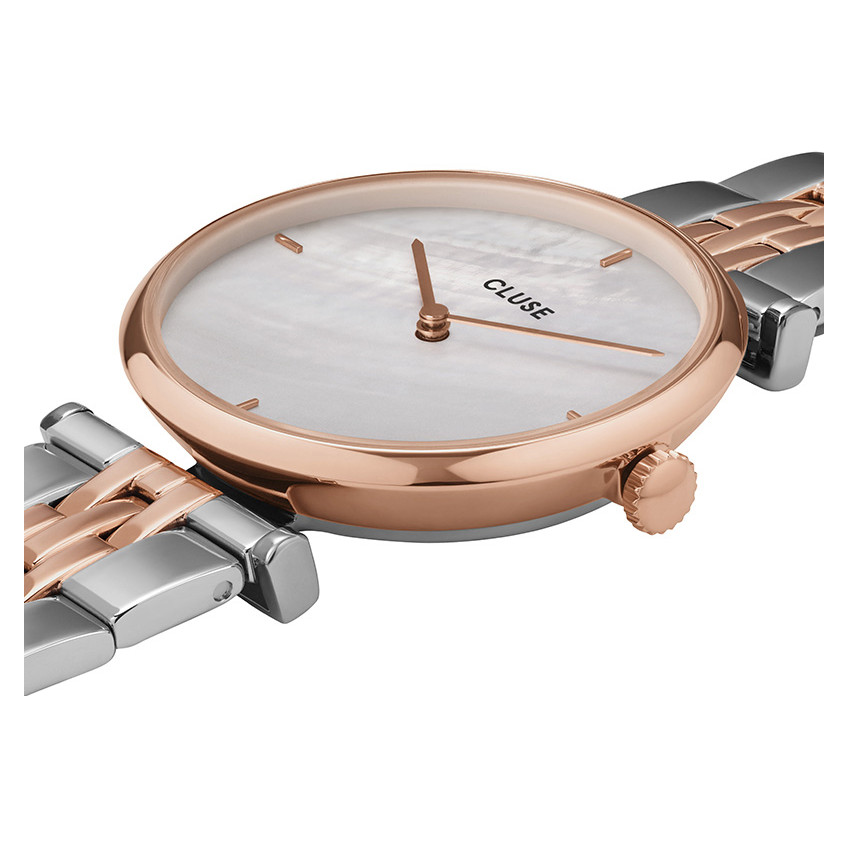 Cluse CW0101208015 Mesh Rose Gold/White Pearl - zegarek damski 7
