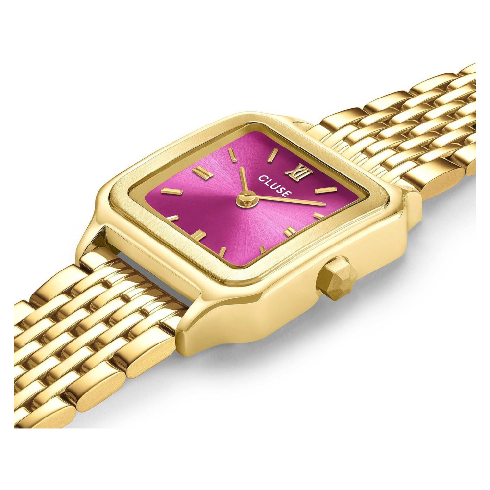 Cluse CW11829 Gracieuse Petite Steel Fuchsia Pink Gold - zegarek damski 7