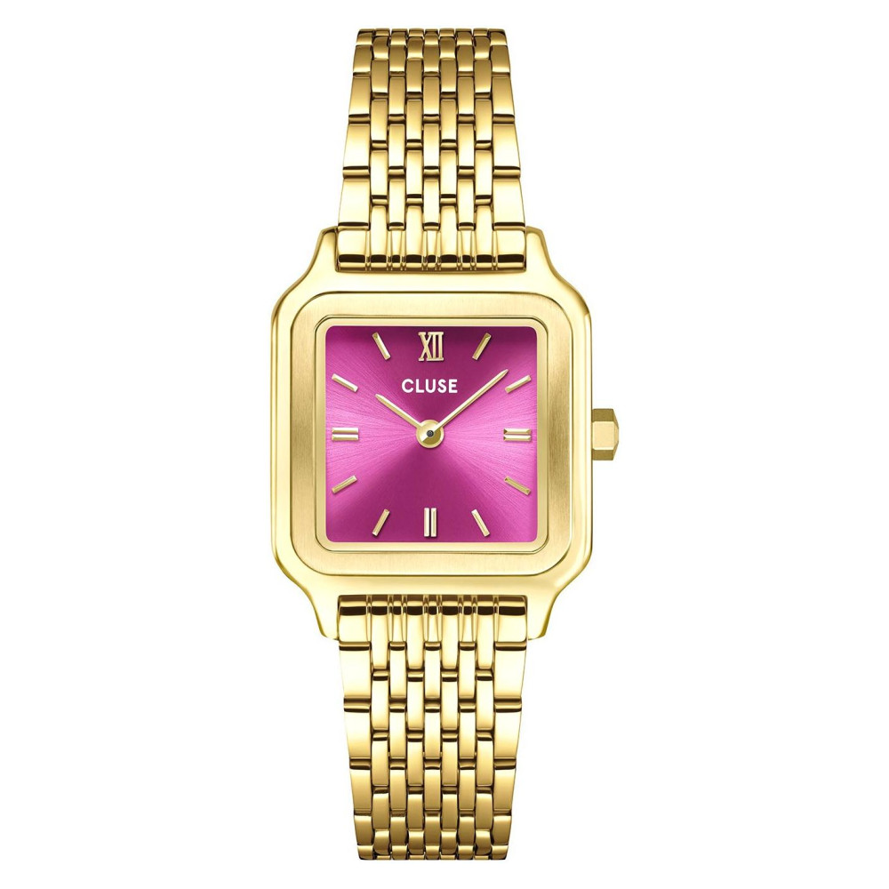 Cluse CW11829 Gracieuse Petite Steel Fuchsia Pink Gold - zegarek damski 1
