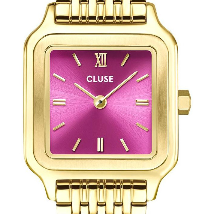 Cluse CW11829 Gracieuse Petite Steel Fuchsia Pink Gold - zegarek damski 2