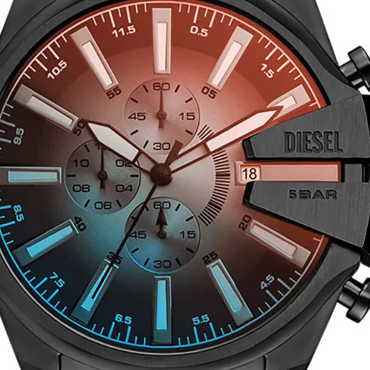 Diesel DZ4689 Mega Chief Slim Black Stainless Steel 50mm - zegarek męski 2