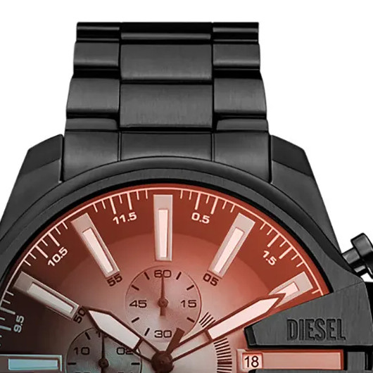 Diesel DZ4689 Mega Chief Slim Black Stainless Steel 50mm - zegarek męski 3