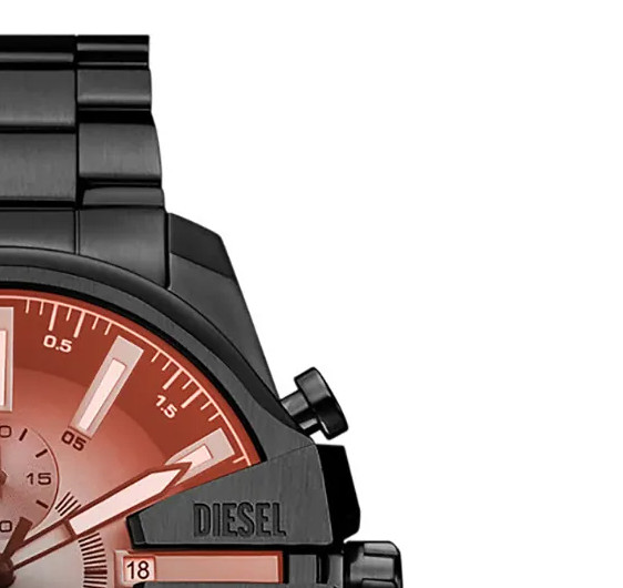 Diesel DZ4689 Mega Chief Slim Black Stainless Steel 50mm - zegarek męski 5