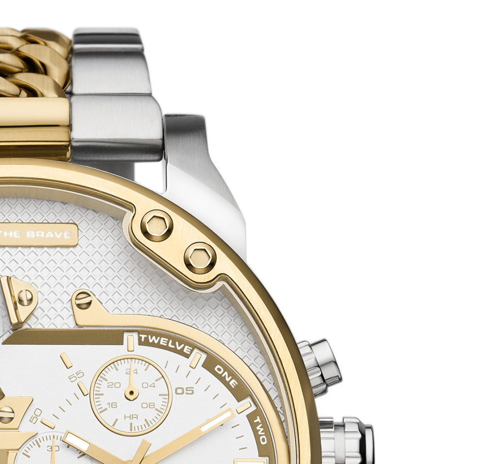 Diesel DZ7486 Bicolor Stainless Steel 53mm - zegarek męski 5