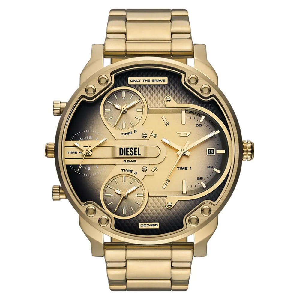 Diesel DZ7490 Mr. Daddy Slim Gold Stainless Steel 54mm - zegarek męski 1