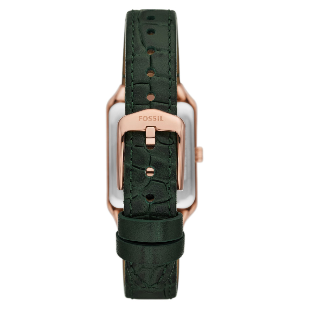 Fossil ES5366 RAQUEL Green Leather Strap 23mm - zegarek damski 8