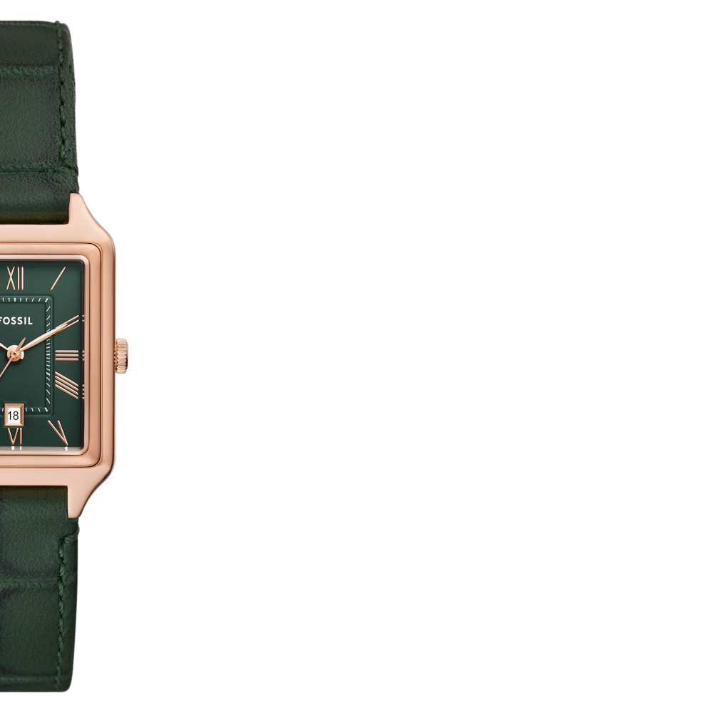 Fossil ES5366 RAQUEL Green Leather Strap 23mm - zegarek damski 6