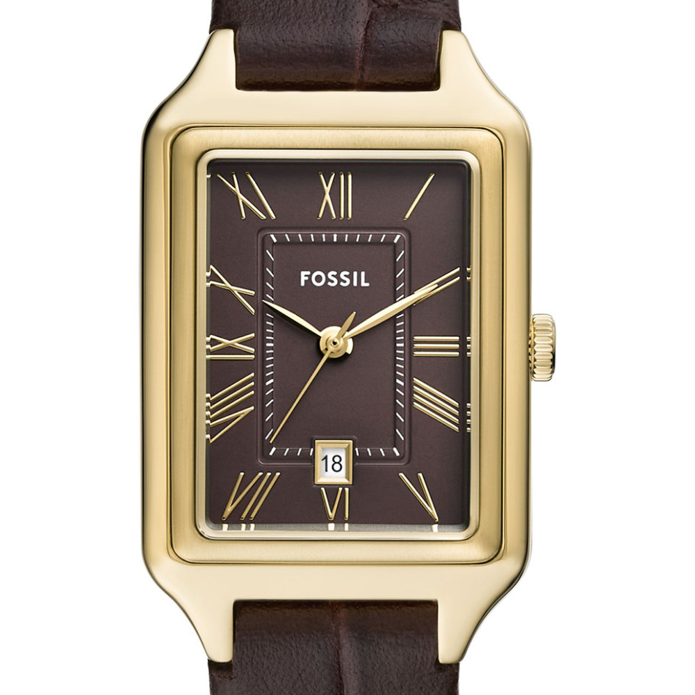 Fossil ES5367 RAQUEL Brown Leather Strap 23mm - zegarek damski 2