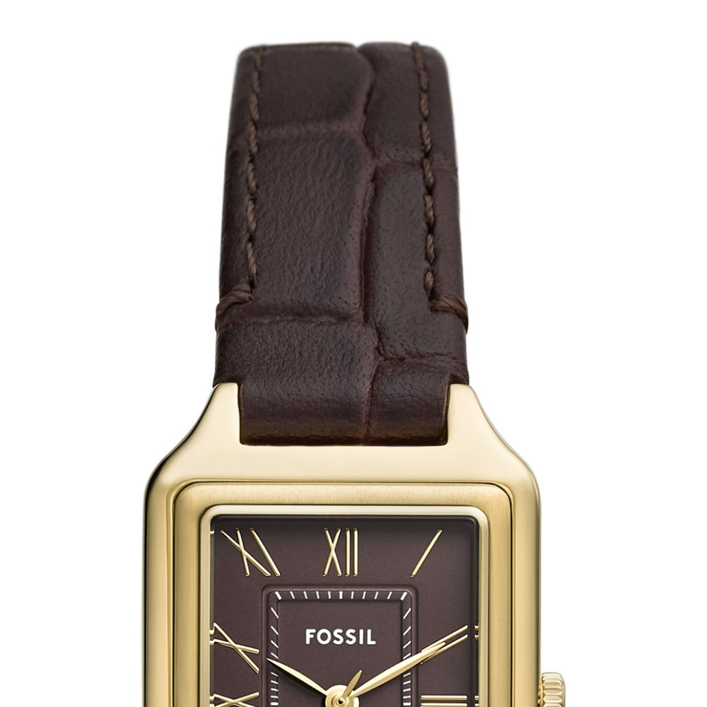 Fossil ES5367 RAQUEL Brown Leather Strap 23mm - zegarek damski 3