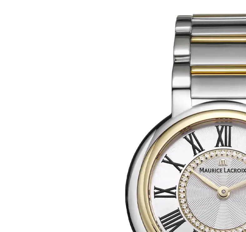 Maurice Lacroix Fiaba Round FA1306-SS002-410-1 bicolor z diamentami - zegarek damski 4