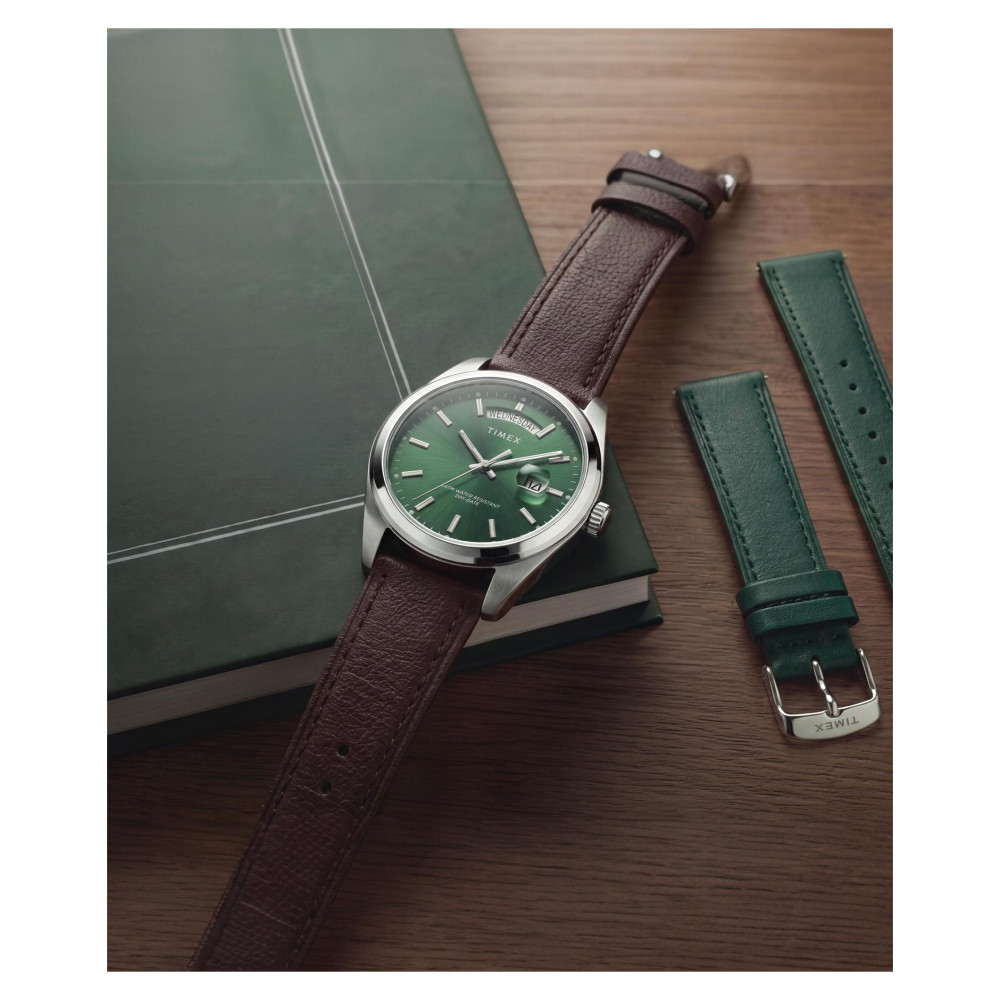 Timex TWG068800 Day-Date 41mm Leather Strap Set - zegarek męski 10
