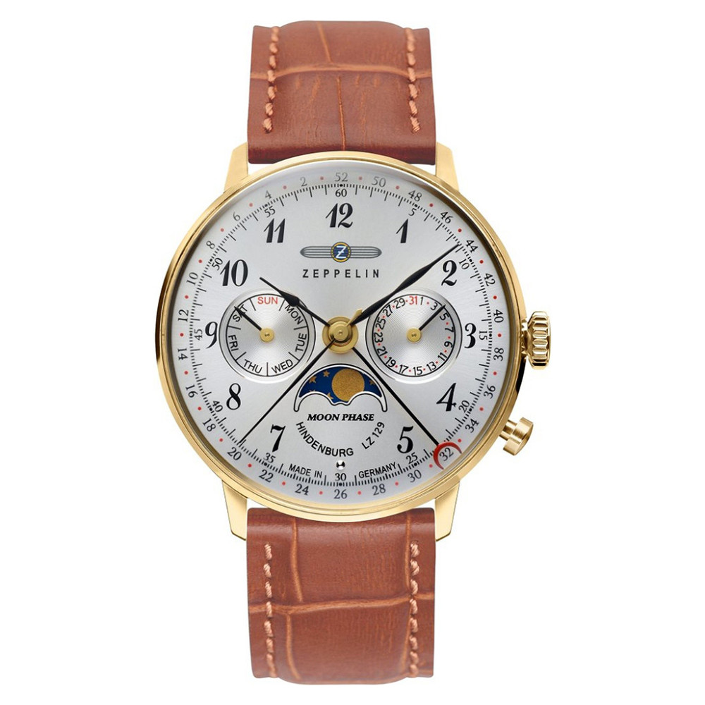 Zeppelin 7039-1 LZ129 Hindenburg Quartz Moonphase - zegarek damski 1