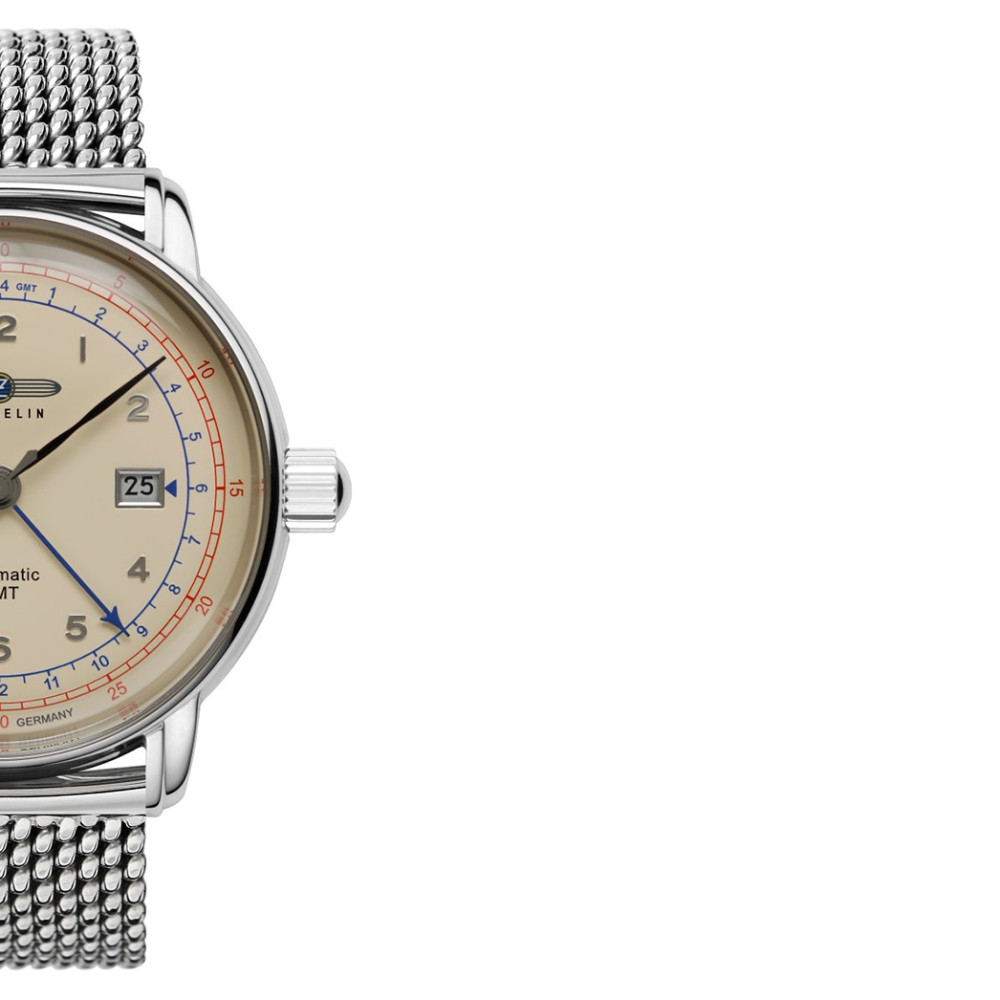 Zeppelin 7668M-5 LZ126 Los Angeles Automatic Dual Time - zegarek męski 6