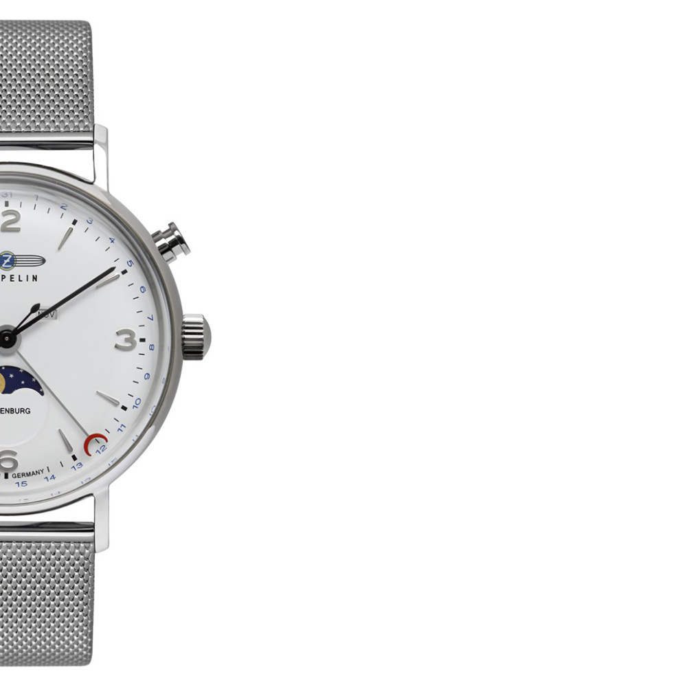 Zeppelin 8076M-1 LZ129 Hindenburg Quartz Moonphase - zegarek męski 6