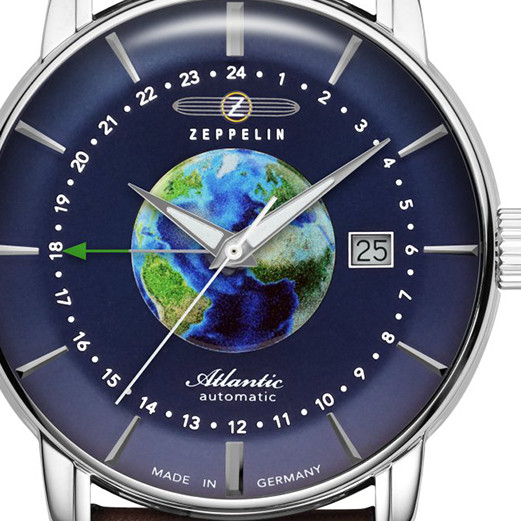 Zeppelin 8468-3 Atlantic Automatic GMT - zegarek męski 2