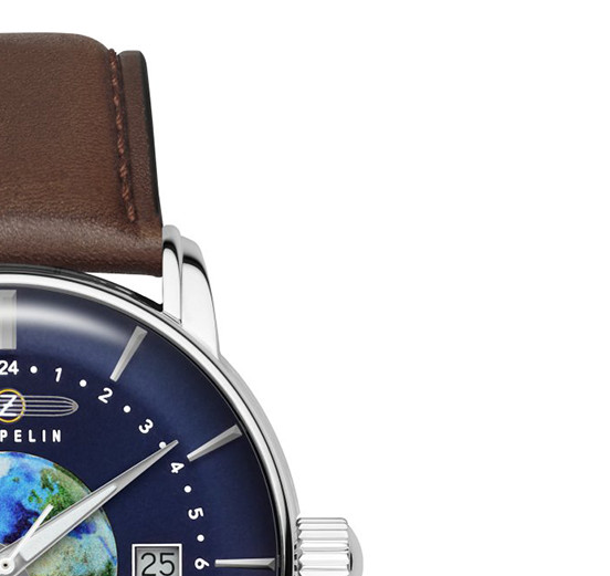 Zeppelin 8468-3 Atlantic Automatic GMT - zegarek męski 5