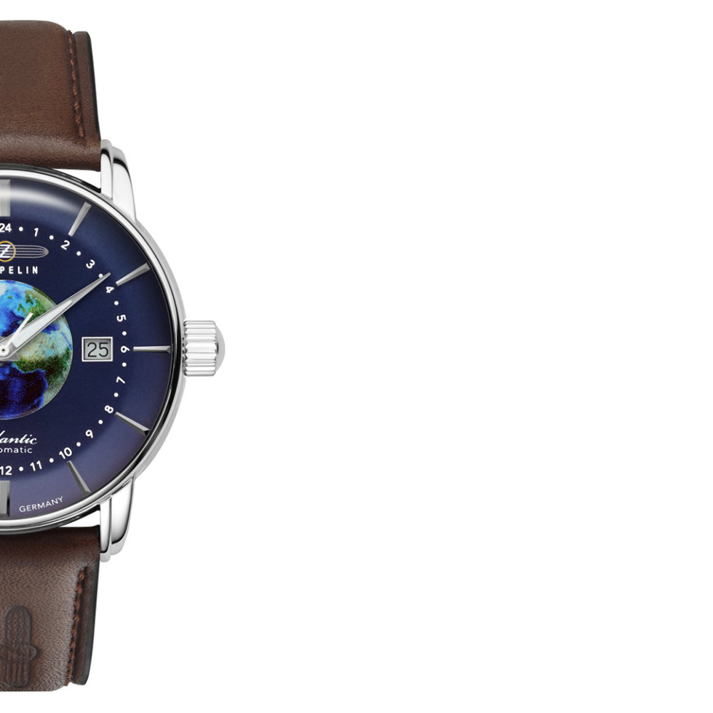 Zeppelin 8468-3 Atlantic Automatic GMT - zegarek męski 6