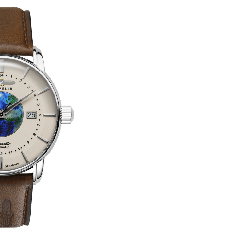 Zeppelin 8468-5 Atlantic Automatic GMT - zegarek męski 6