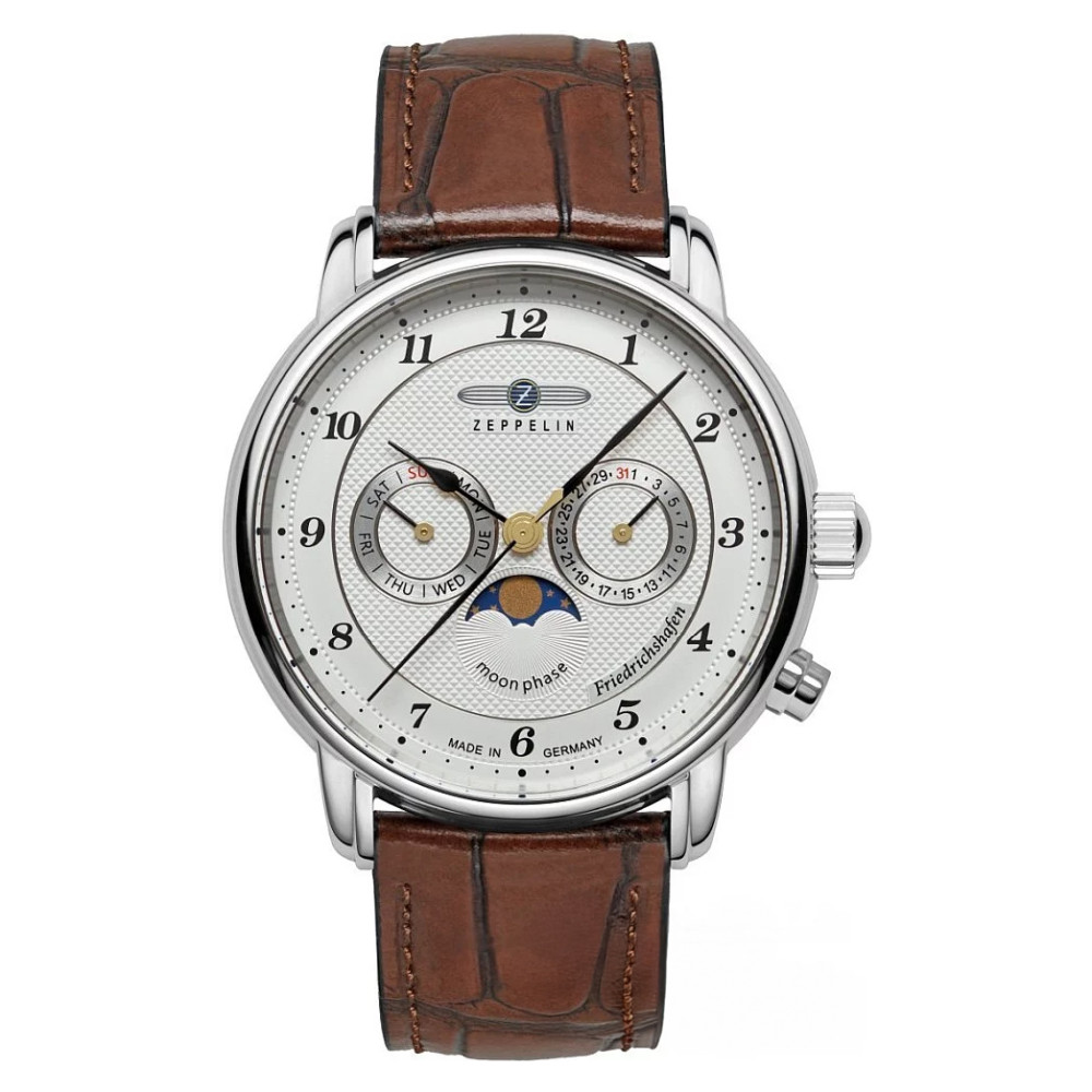 Zeppelin 85361 Friedrichshafen Day-Date Moonphase - zegarek męski 1