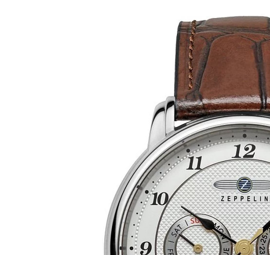 Zeppelin 85361 Friedrichshafen Day-Date Moonphase - zegarek męski 4