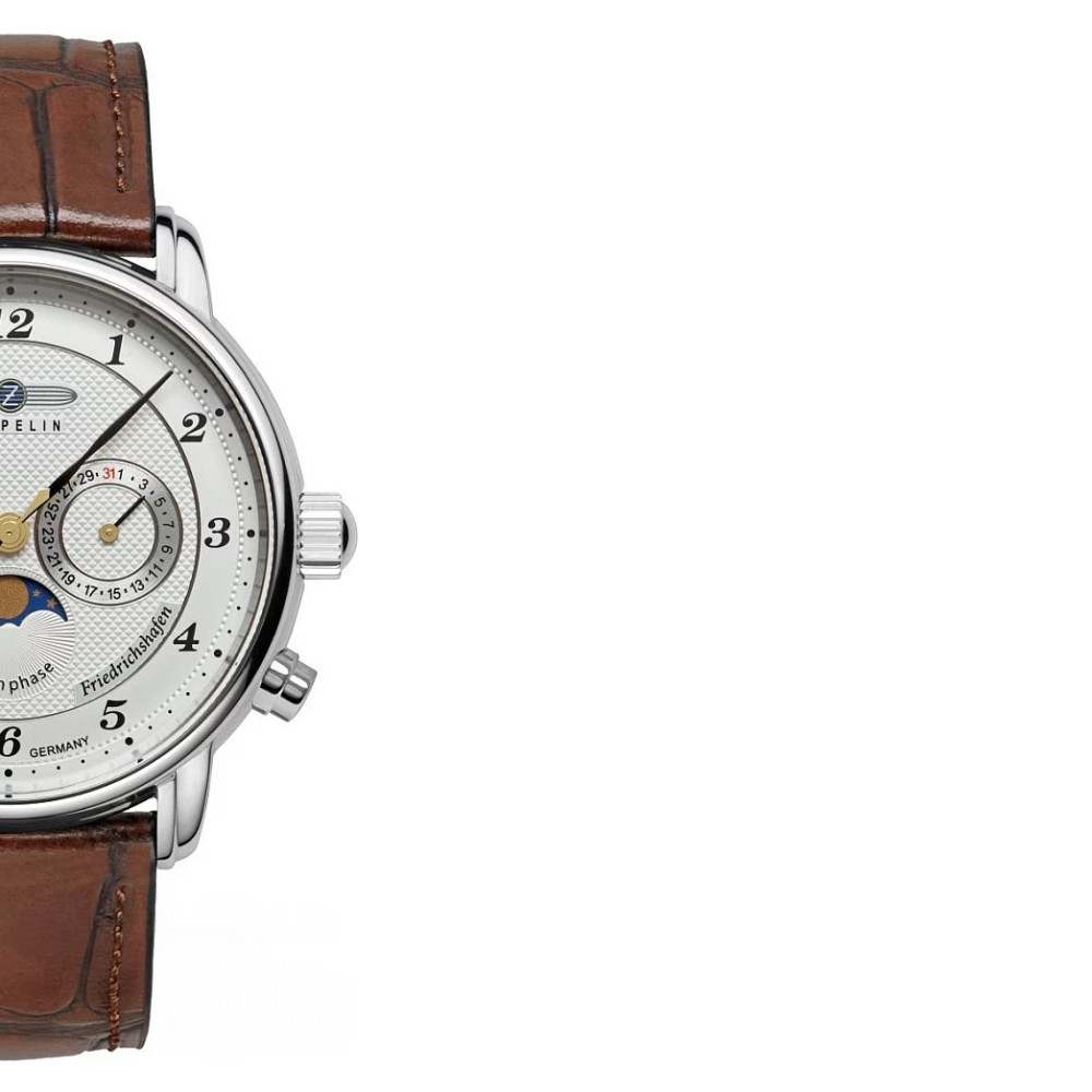 Zeppelin 85361 Friedrichshafen Day-Date Moonphase - zegarek męski 6