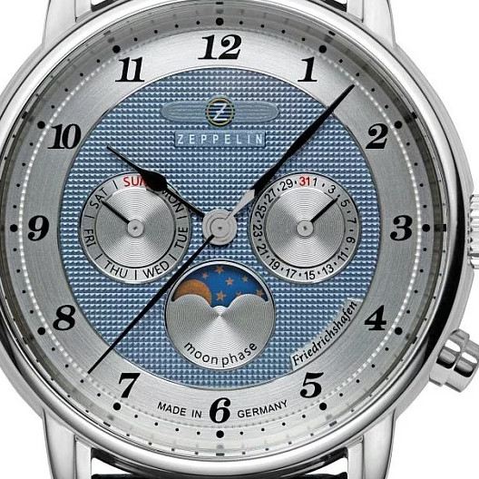 Zeppelin 85363 Friedrichshafen Day-Date Moonphase - zegarek męski 2