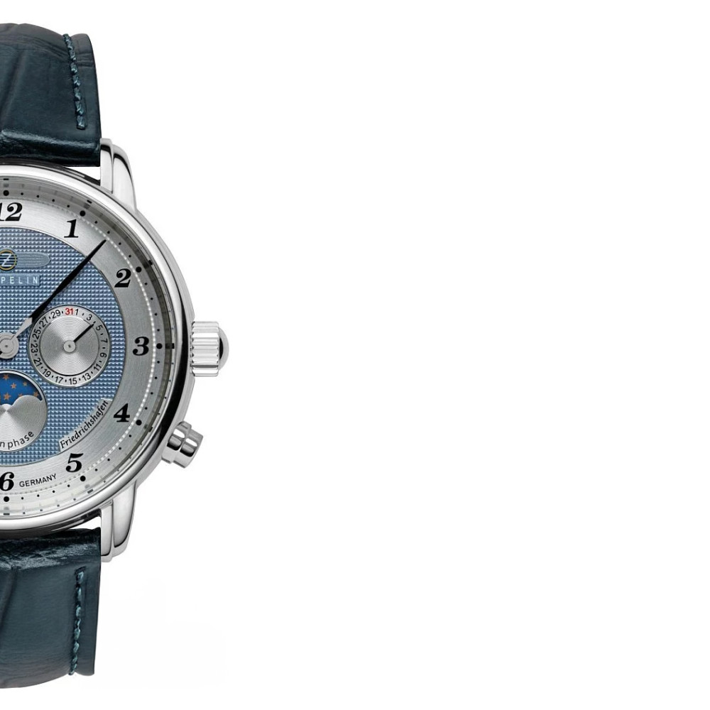 Zeppelin 85363 Friedrichshafen Day-Date Moonphase - zegarek męski 6