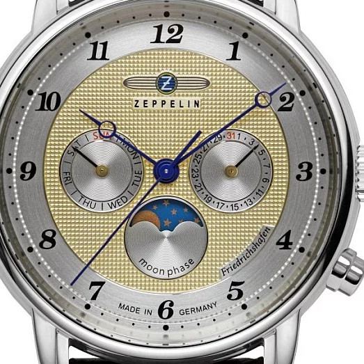 Zeppelin 85365 Friedrichshafen Day-Date Moonphase - zegarek męski 2