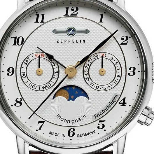 Zeppelin 85371 Friedrichshafen Lady Day-Date Moonphase - zegarek męski 2