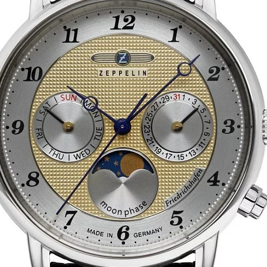 Zeppelin 85375 Friedrichshafen Lady Day-Date Moonphase - zegarek męski 2