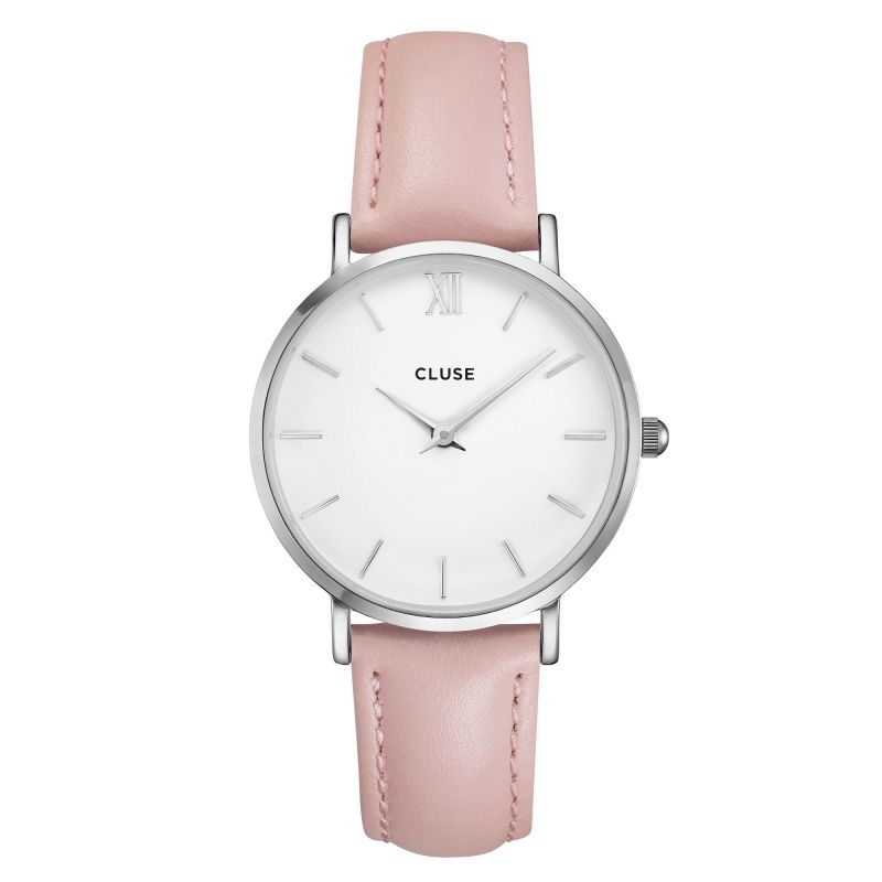 Cluse Minuit Silver WhitePink CL30005 1