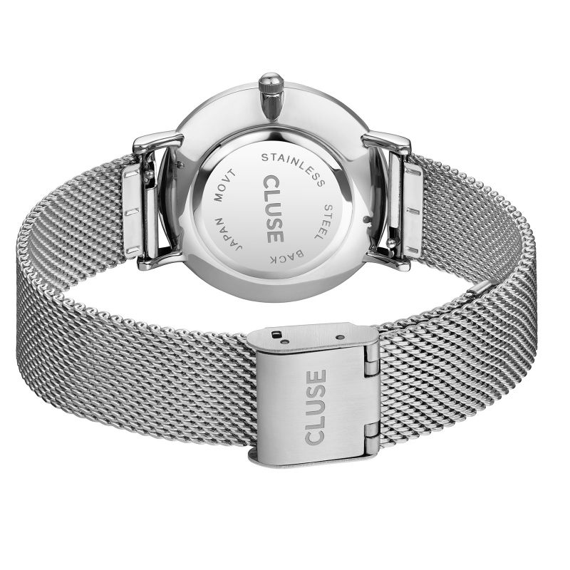 Cluse Minuit Mesh Silver White CL30009 7