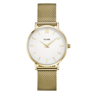 Cluse Minuit Mesh Gold White CW0101203007