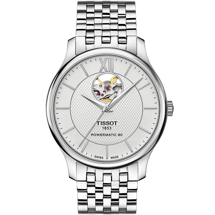 Tissot Tradition Automatic Open Heart T0639071103800 1